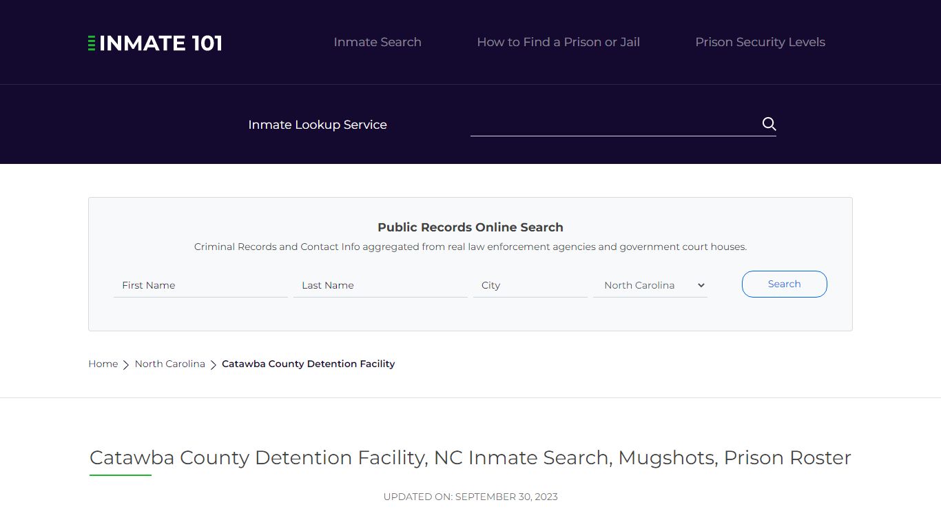 Catawba County Detention Facility, NC Inmate Search, Mugshots, Prison ...